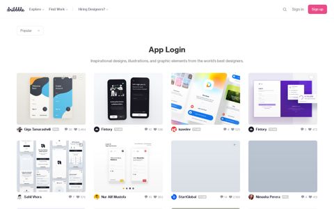 App Login designs, themes, templates and ... - Dribbble