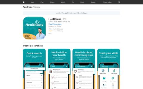 ‎Healthians on the App Store