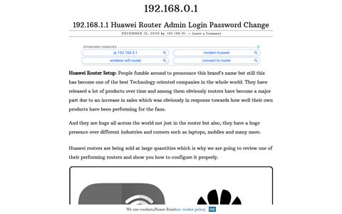 192.168.1.1 Huawei Router Admin Login Password Change