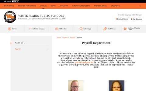 Payroll / Payroll - White Plains Public Schools