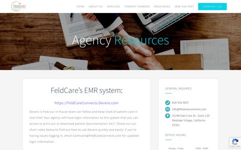 Agency Resources - FeldCare Connects