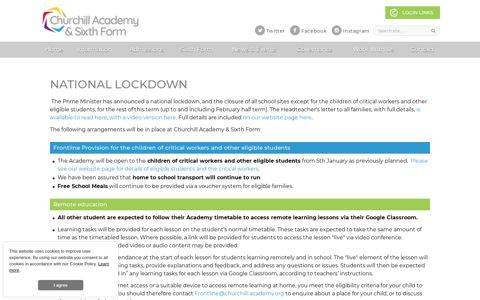 Login Links - Churchill Academy & Sixth Form