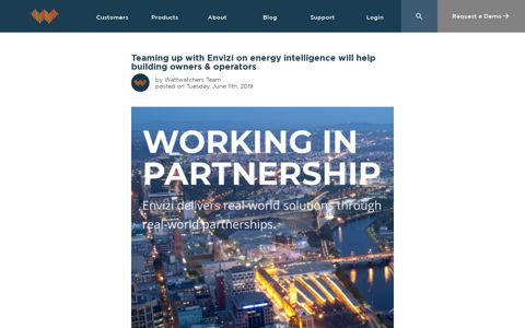 Teaming up with Envizi on energy intelligence will help ...