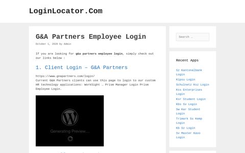 G&A Partners Employee Login - LoginLocator.Com