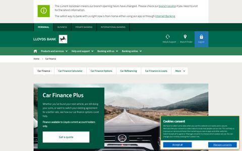 Car Finance | Get a Personalised Quote Today | Lloyds Bank