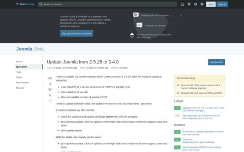 Update Joomla from 2.5.28 to 3.4.0 - Joomla Stack Exchange