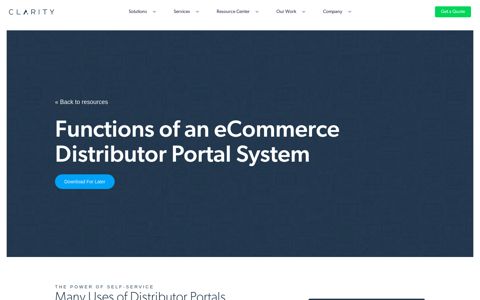 Functions of an eCommerce Distributor Portal System