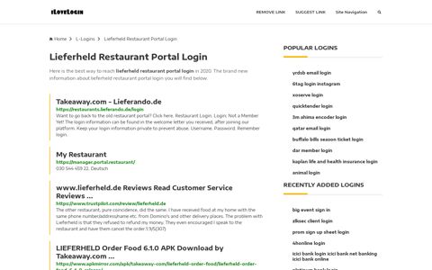 Lieferheld Restaurant Portal Login ❤️ One Click Access - iLoveLogin