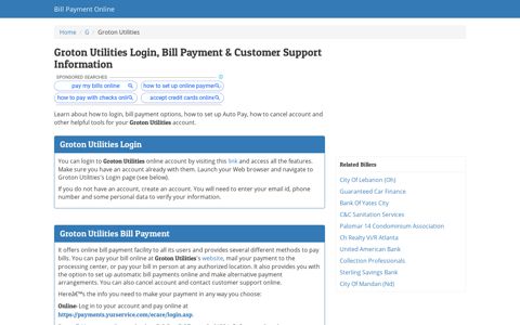 Groton Utilities Login, Bill Payment & Customer Support ...