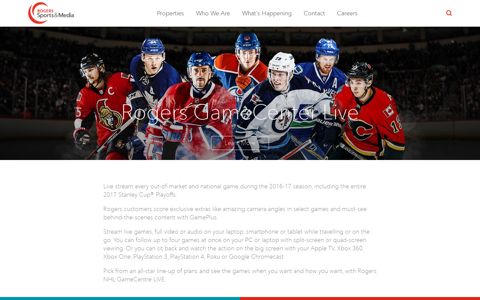 Rogers GameCenter Live - Rogers Sports & Media