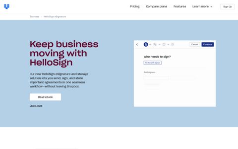 HelloSign Electronic Signature for Business - Dropbox Business