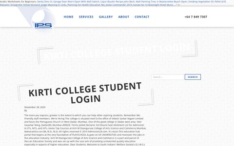 kirti college student login - Installation and Piping Services