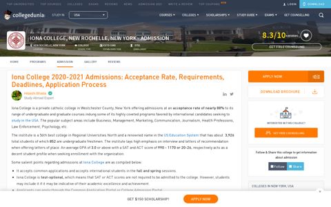 Iona College 2020-2021 Admissions: Acceptance Rate ...
