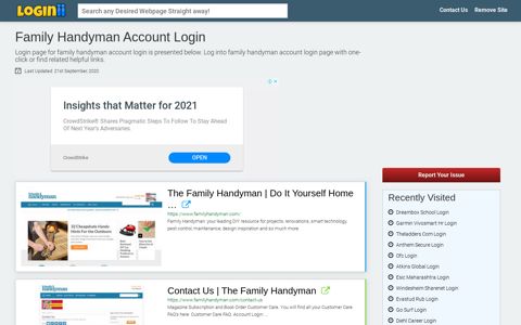 Family Handyman Account Login - Loginii.com