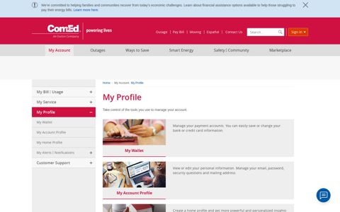 My Profile | ComEd - An Exelon Company