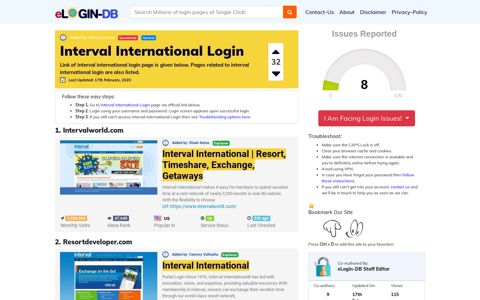 Interval International Login - A database full of login pages ...
