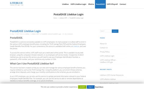 PostalEASE Liteblue Login - Access PostalEASE USPS Benefits