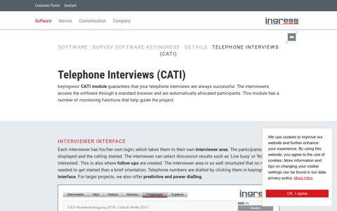 Telephone Interviews (CATI) Details Survey software ... - Ingress
