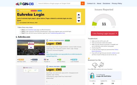 Euhreka Login - A database full of login pages from all over ...