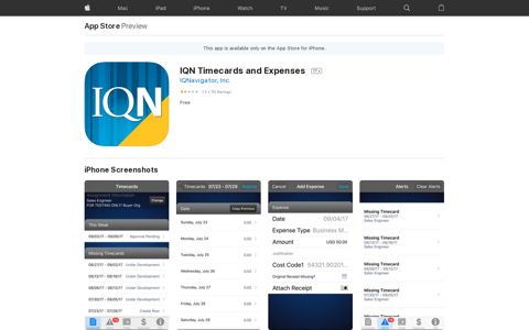 ‎IQN Timecards and Expenses on the App Store