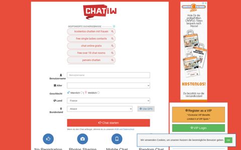 Chatiw: kostenlos text chat ohne anmeldung