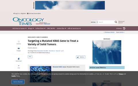 Targeting a Mutated KRAS Gene to Treat a Variety of Solid Tu ...