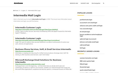 Intermedia Mail Login ❤️ One Click Access - iLoveLogin
