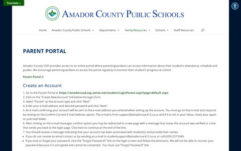 Parent Portal | Amador County Unified School District