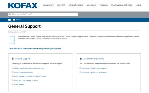 General Support - Kofax