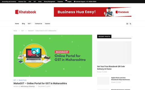 MahaGST – Online Portal for GST in Maharashtra - Khatabook