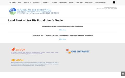 Land Bank – Link Biz Portal User's Guide | Environmental ...