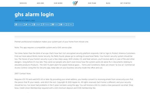 ghs alarm login - Cart Designers