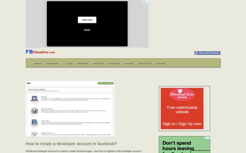How to create a developer account in facebook - fbchandra.com