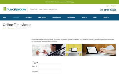 Online Timesheets - Fusion People