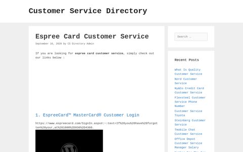 Espree Card - Espreecardâ„¢ Mastercardâ® Customer Login