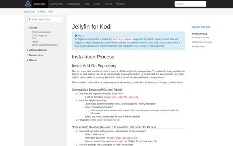 Kodi | Documentation - Jellyfin Project