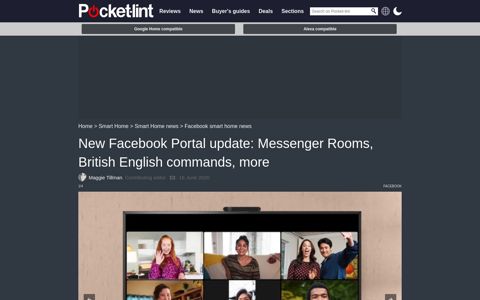 New Facebook Portal update: Messenger Rooms, more features