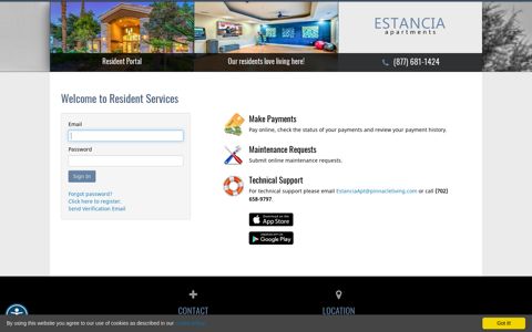 Login to Estancia Resident Services | Estancia - RENTCafe