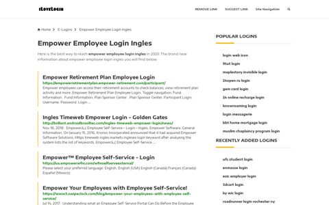 Empower Employee Login Ingles ❤️ One Click Access - iLoveLogin