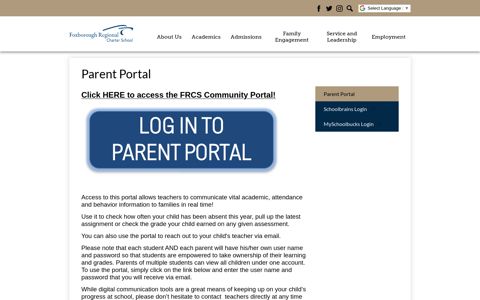 Parent Portal - Foxborough Regional Charter School