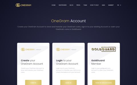 Wallet - OneGram - In Gold We Trust