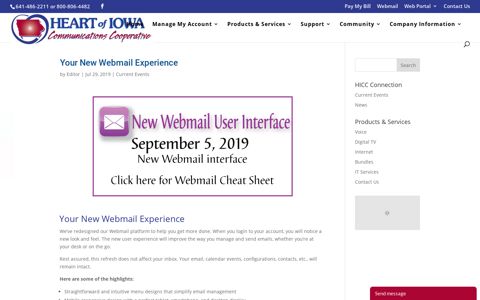 Your New Webmail Experience | Heart of Iowa