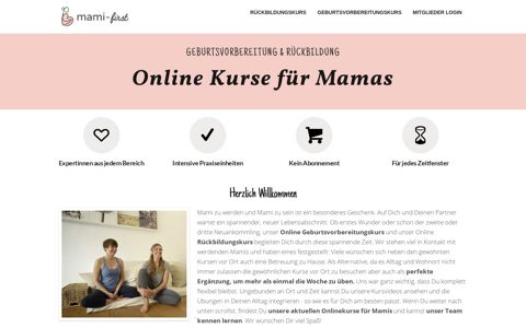 Online Rückbildungskurse & Ernährungscoaching | mami-first ...