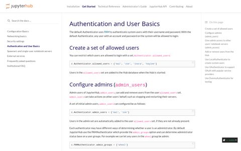 Authentication and User Basics — JupyterHub 1.3.0 ...