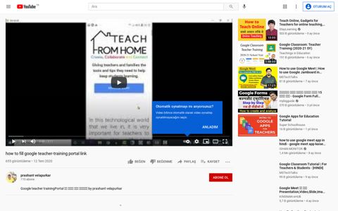how to fill google teacher-training portal link - YouTube