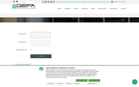 login - Gefa Processtechnik GmbH