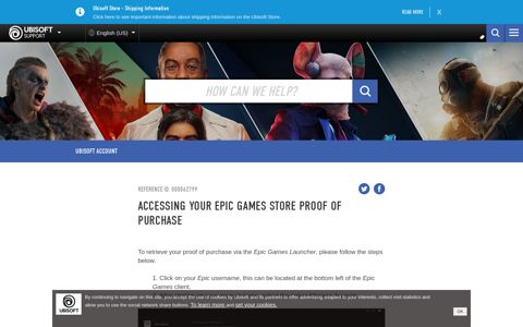 Accessing your Epic Games Store proof of purchase - Ubisoft ...