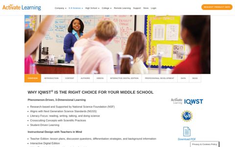 why iqwst ® is the right choice for your middle school