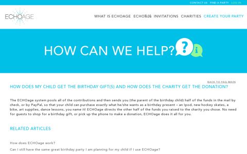ECHOage: How My Child Gets a Gift and a Charity ... - ECHOage