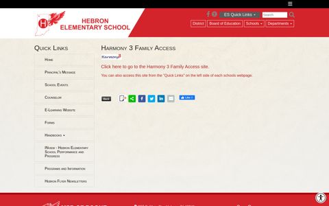 Harmony 3 Family Access - Hebron Elementary School